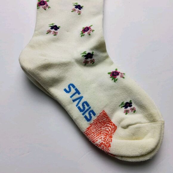 Voxx Life Stasis Neuro Socks Wellness Crew Floral Size S (Women's 4-7) - Picture 2 of 4